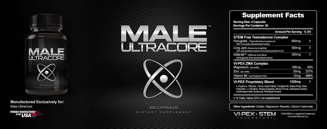 Male UltraCore Label Male T Booster Ingredients